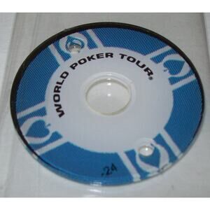 World Poker Tour Pinball Machine Promo Plastic Original 2007 NOS Blue #24